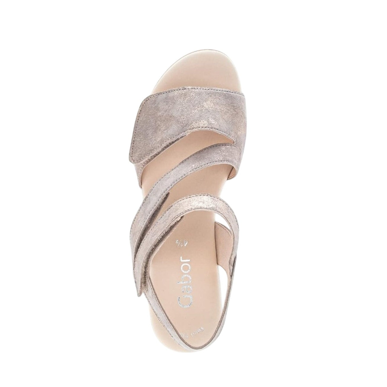 Gabor Womens 24.640 Wedge Sandals US 10 UK 7.5 Gold Metallic Leather NIB