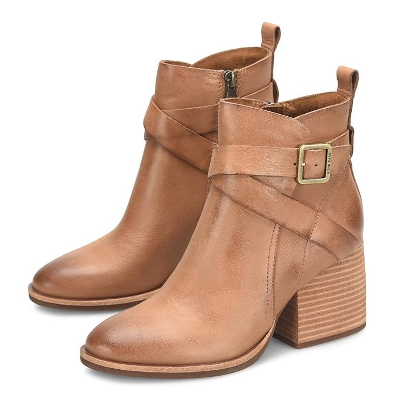 Kork-Ease Womens Joelle Heeled Ankle Booties US 6 M EU 36.5 Brown Leather NIB