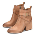 Kork-Ease Womens Joelle Heeled Ankle Booties US 6 M EU 36.5 Brown Leather NIB