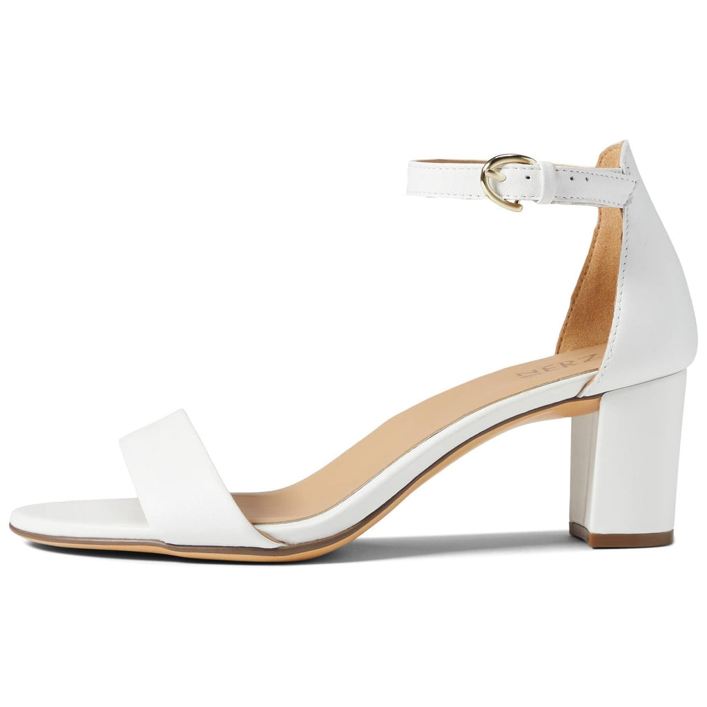 Naturalizer Womens Vera Sandals Size 6 Wide EU 36 White Block Heel NIB
