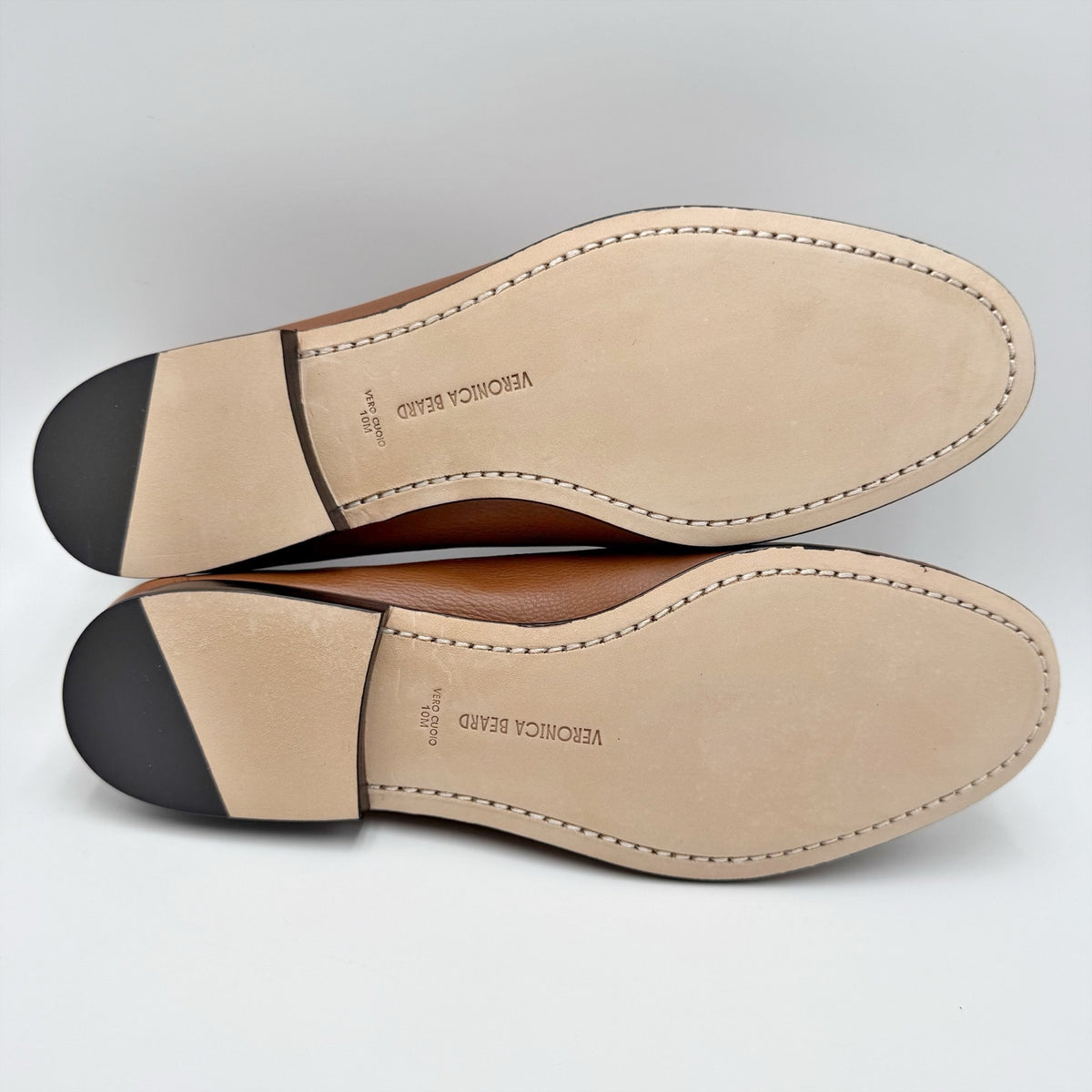 Veronica Beard Womens Penny 2 Loafers Size 10 M Caramel Brown Leather NIB