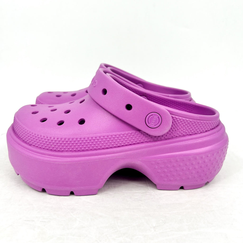 Crocs Womens Platform Chunky Stomp Clogs Size 6 Bubble Pink NWT
