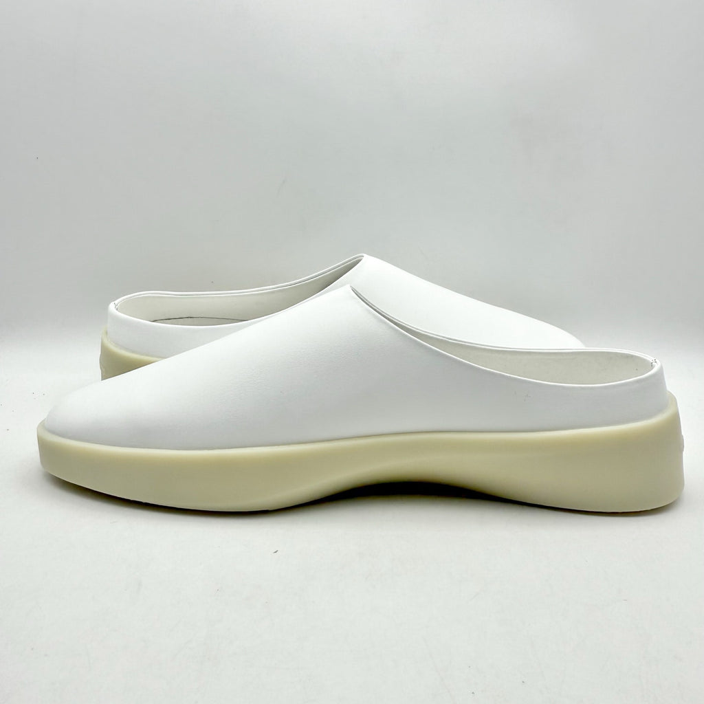 Wolf & Shepherd Cruise Mule Slip On Shoe Mens 5.5 Womens 7 White Leather NIB