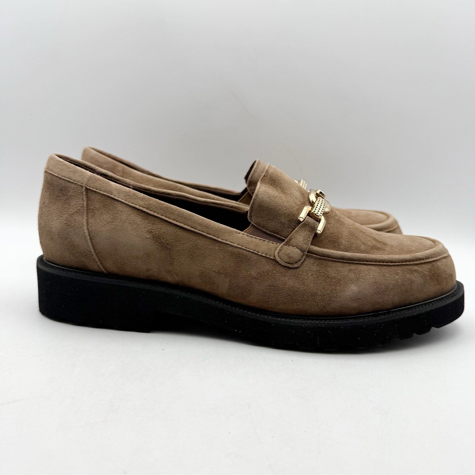 David Tate Womens Magan Loafers US 10.5 WW Brown Suede Slip On NWOB