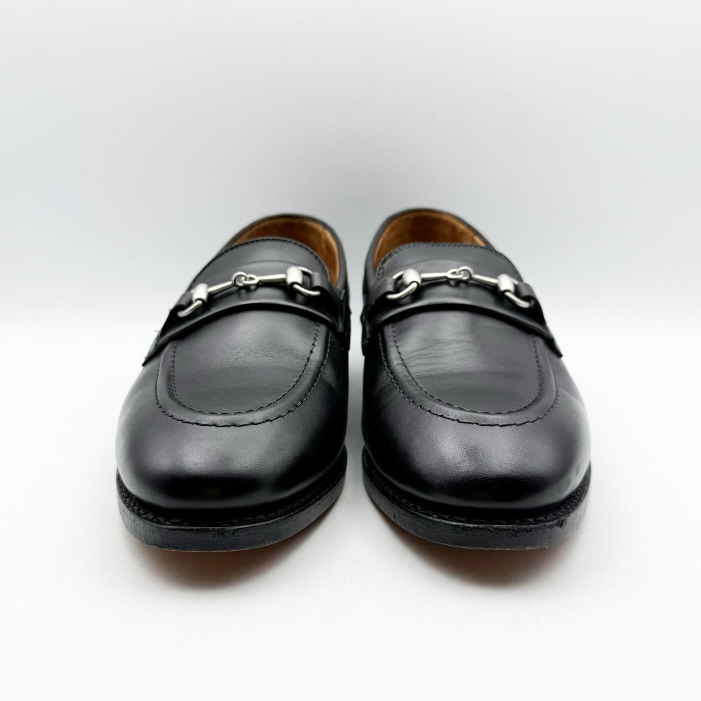 Allen Edmonds Mens Randolph Bit Loafer US 8 Black Leather Metal Hardware NIB