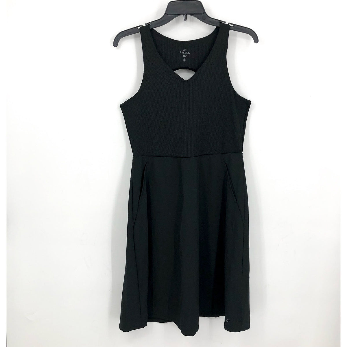FREELY Women's Activewear Dress Small Black Cut Out Back NWOT