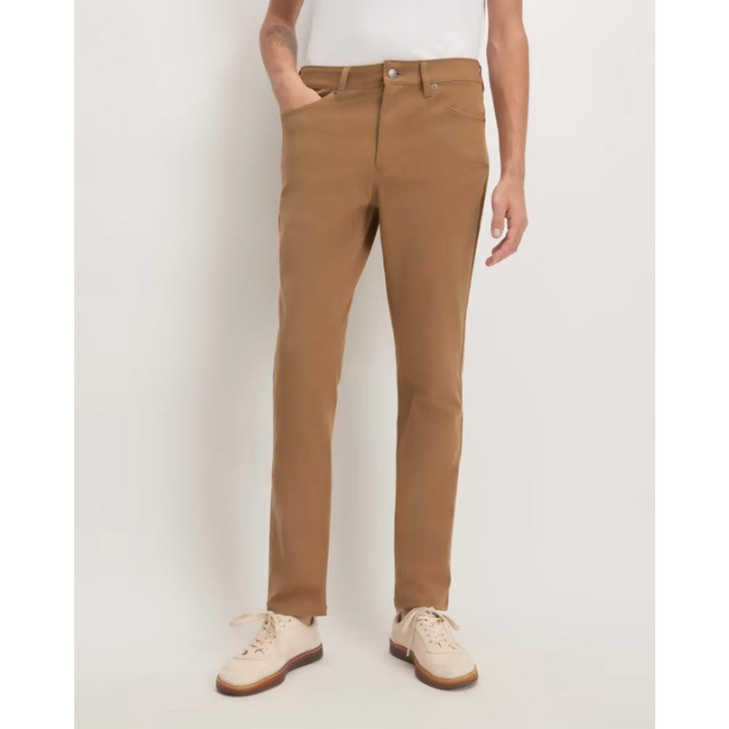 EVERLANE Men's Performance Pants 33x34 Brown Slim Fit Uniform 5-Pocket NWT