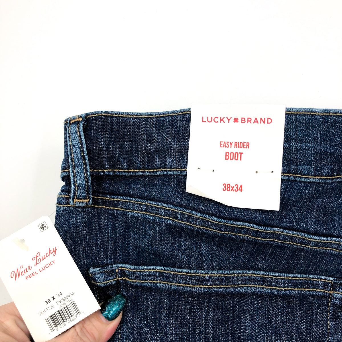LUCKY BRAND Men's Easy Rider Bootcut Jeans 38x34 Dawson Blue COOLMAX NWT