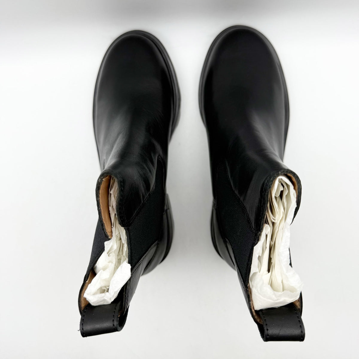 Madewell Womens The Bradley Chelsea Lugsole Boots Size 5.5 Black Leather NWOB