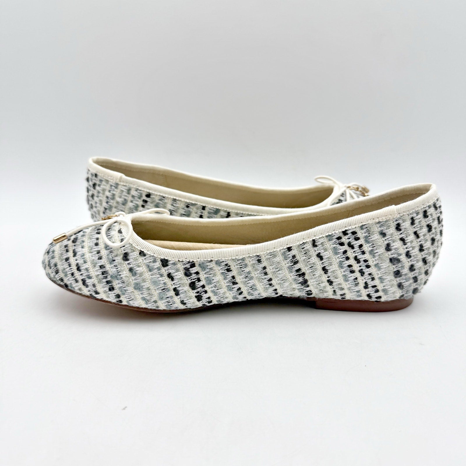 Sam Edelman Kids Felicia Ballet Flats US 3 M EU 35 Taupe Vegan Leather NIB