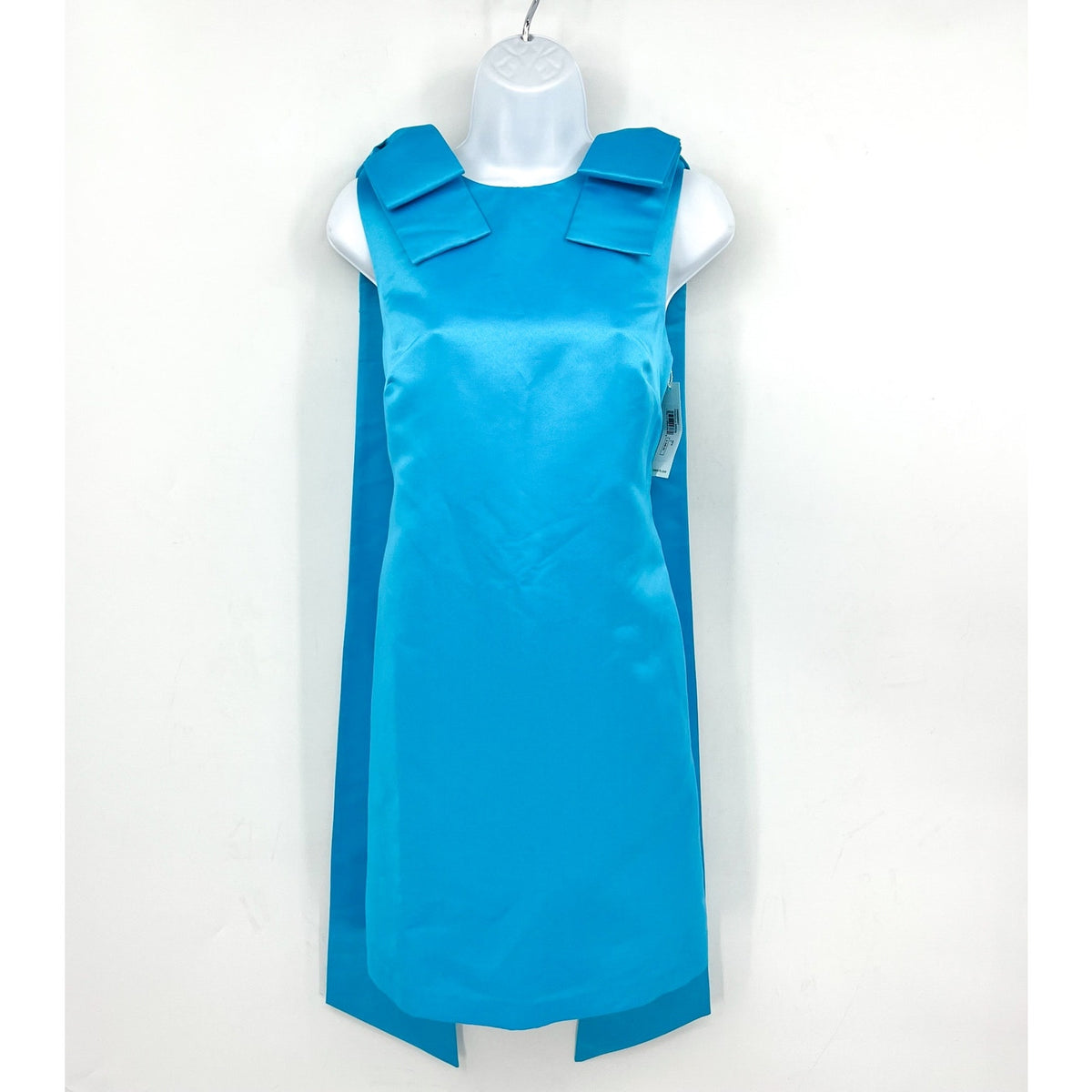 Trina Turk Womens Priscilla Shift Dress Size 2 Blue Satin Sleeveless NWT