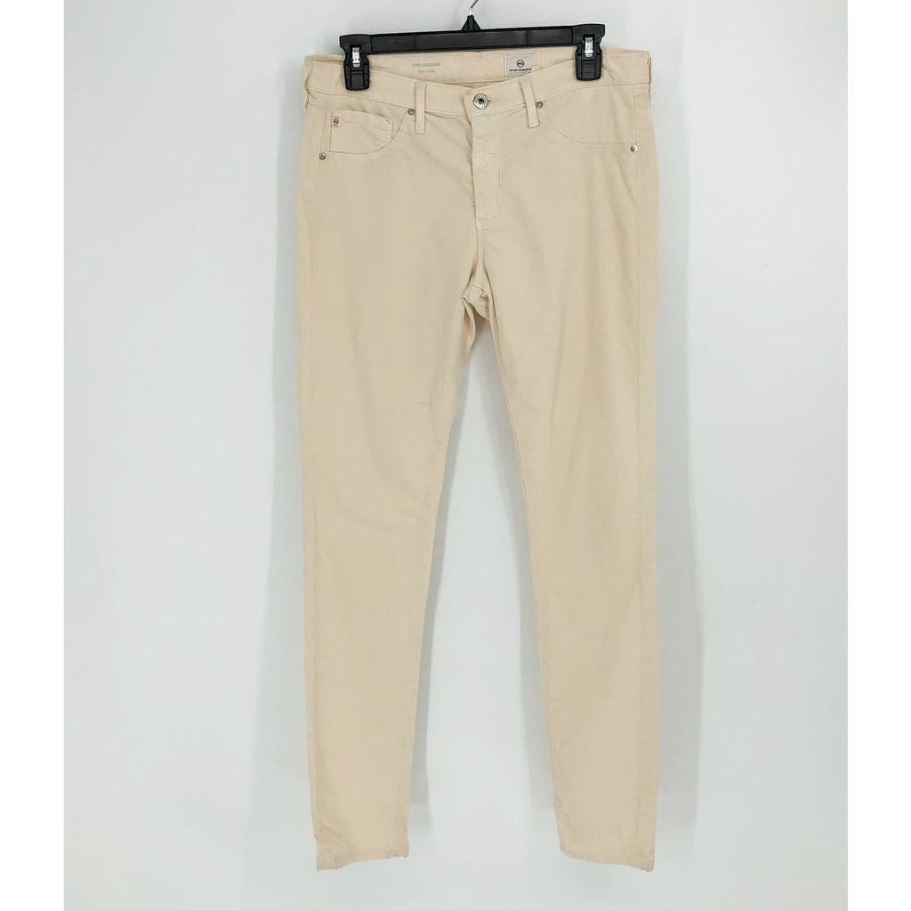 AG Adriano Goldschmied Womens The Legging Ankle Jeans Size 30R Cream Cords NWT