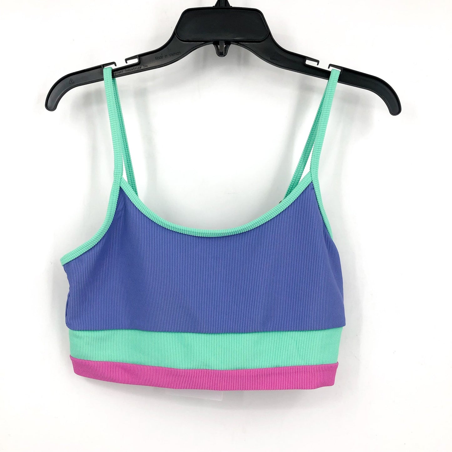 BEACH RIOT Women's Eva Top Size Small Blue High Tide Colorblock Scoop Neck NWT