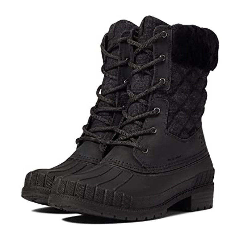 Kamik Womens Sienna Cuff 2 Winter Boots US 9 EU 40 Black Leather Fur NIB