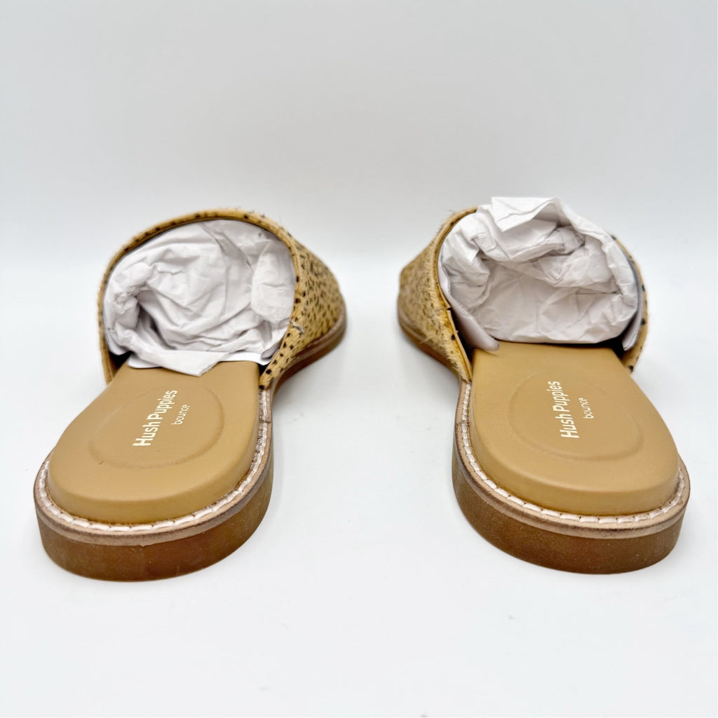 Hush Puppies Womens Lexi Slide Sandals Size 7 EU 38 Brown Black Calf Hair NIB