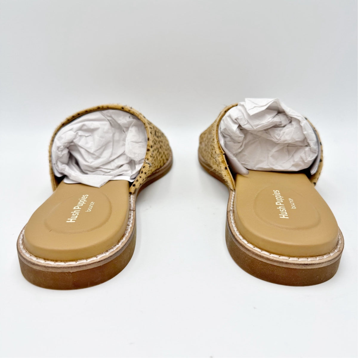 Hush Puppies Womens Lexi Slide Sandals Size 7 EU 38 Brown Black Calf Hair NIB