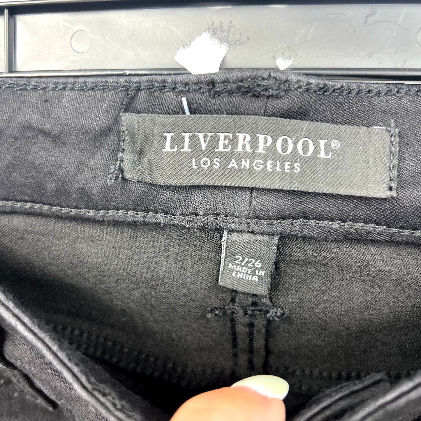LIVERPOOL Women's Abby Jeans Size 26 US 2 Black Skinny Silky Soft Eco Denim NWT