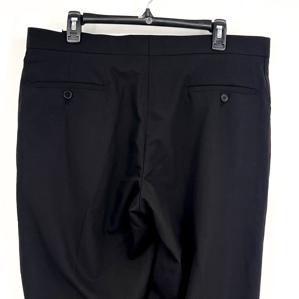 NORDSTROM RACK Men's Straight Leg Dress Pants 36R Black Flat Front Trim Fit NWT
