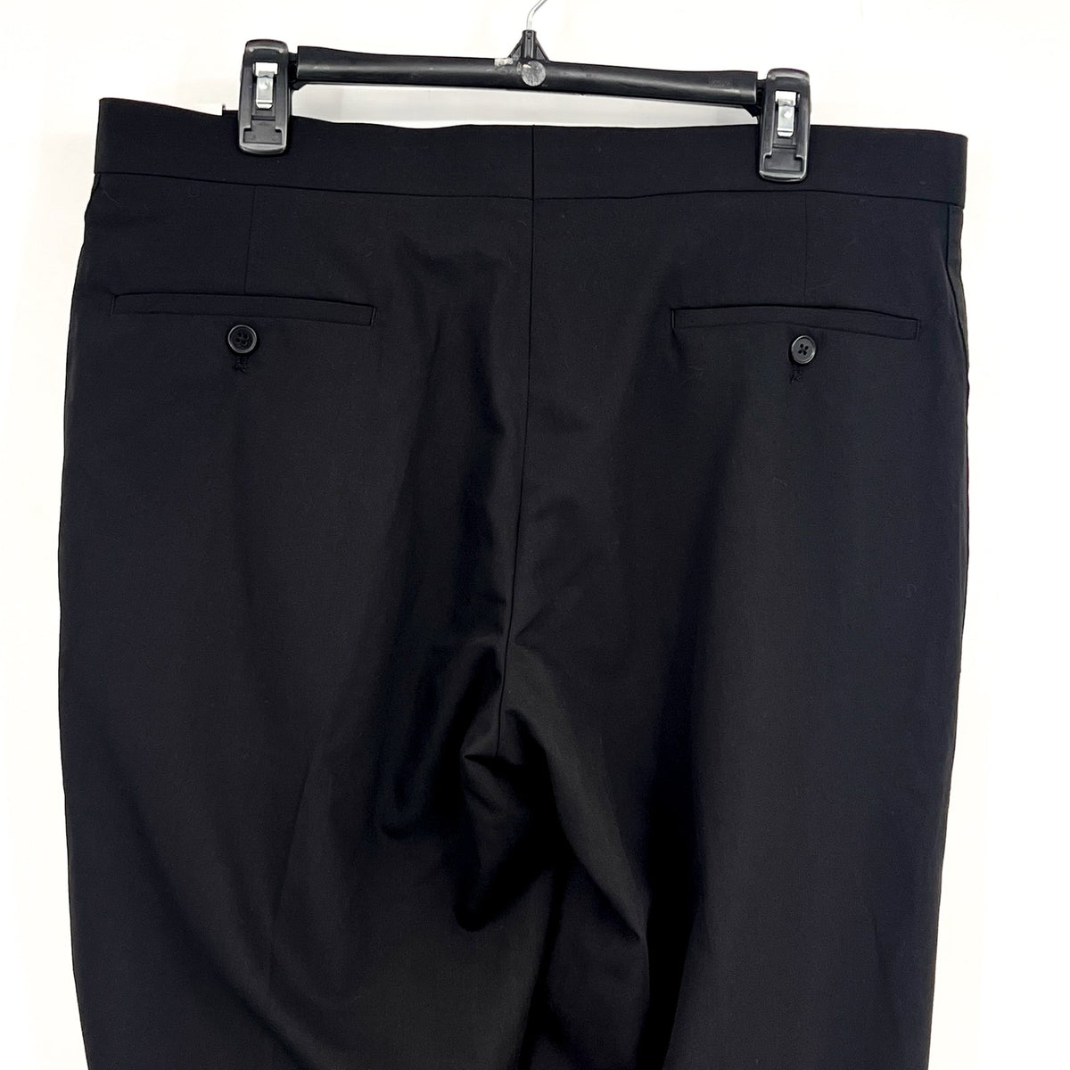NORDSTROM RACK Men's Straight Leg Dress Pants 36R Black Flat Front Trim Fit NWT