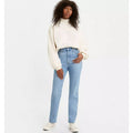Levi's Womens 70's High Rise Slim Straight Jeans Size 28 US 6 Light Blue NWT