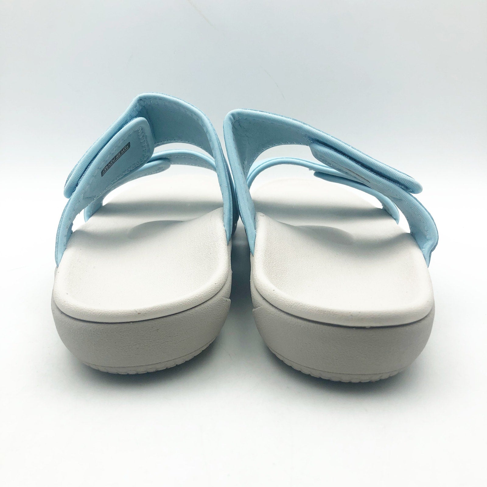 Spenco Womens KHOLO NUEVO Comfort Slide Sandals 8.5 Wide Cool Blue NWT