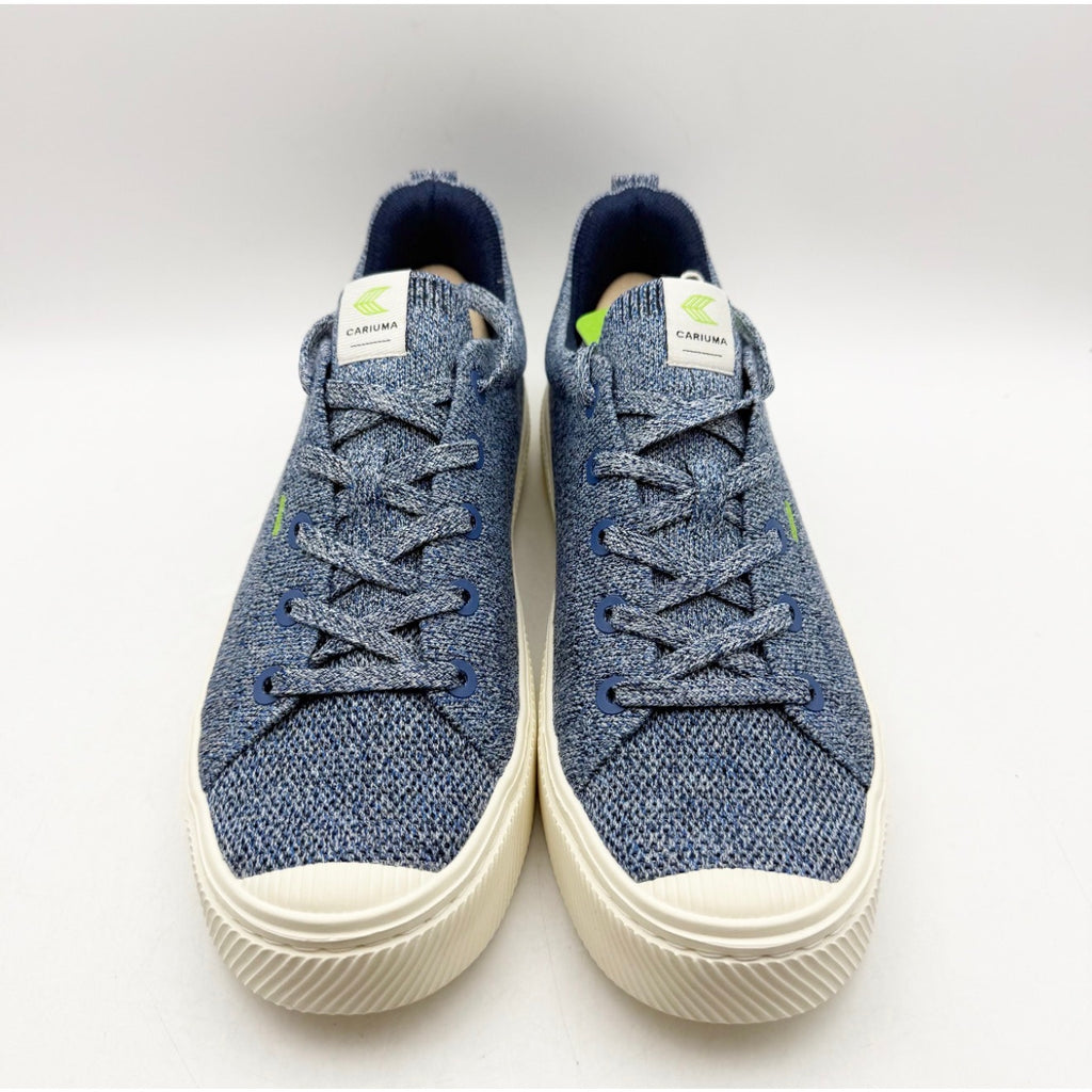 Cariuma IBI Low Casual Sneakers Mens 10 Womens 11.5 Stone Blue Bamboo Knit NIB