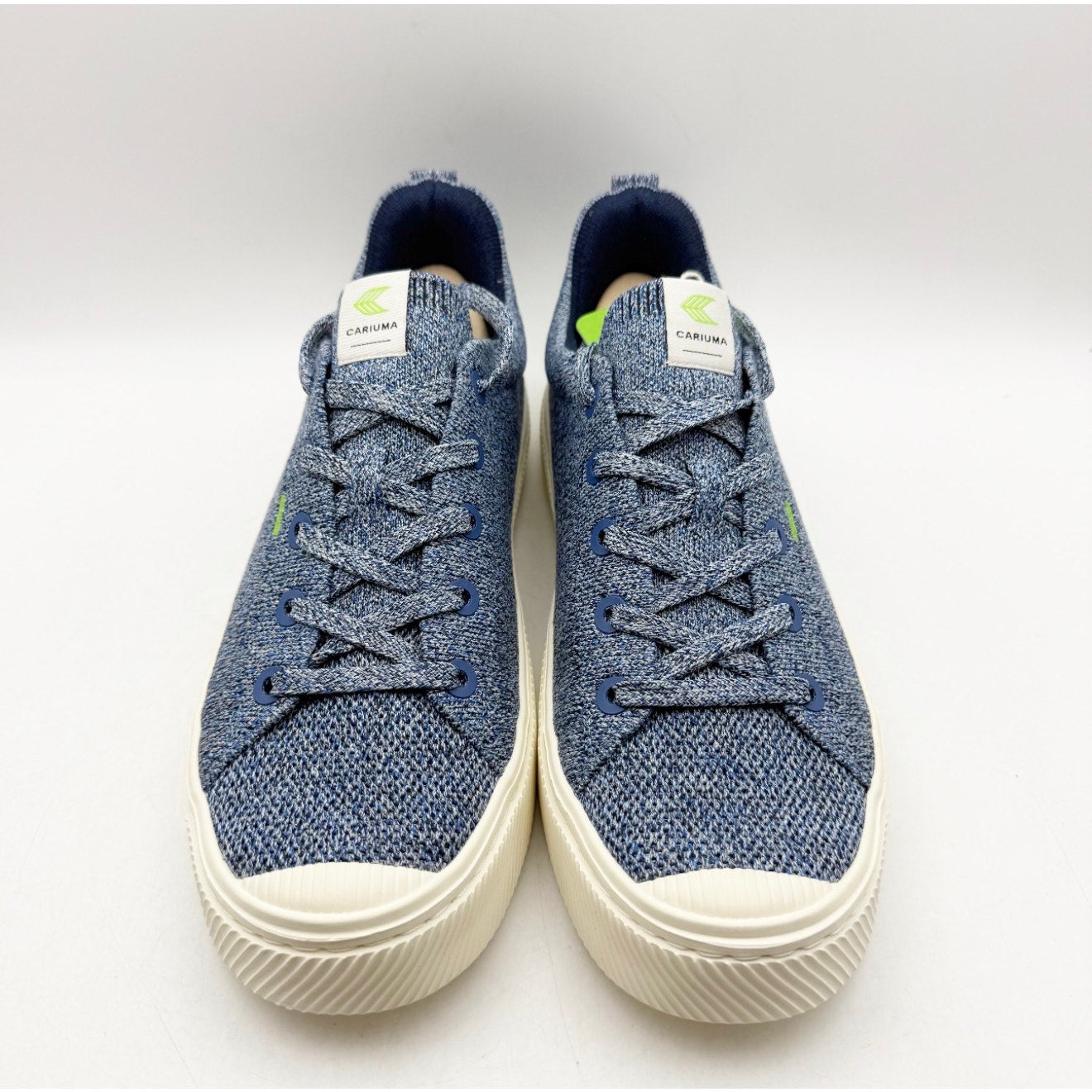 Cariuma IBI Low Casual Sneakers Mens 10 Womens 11.5 Stone Blue Bamboo Knit NIB