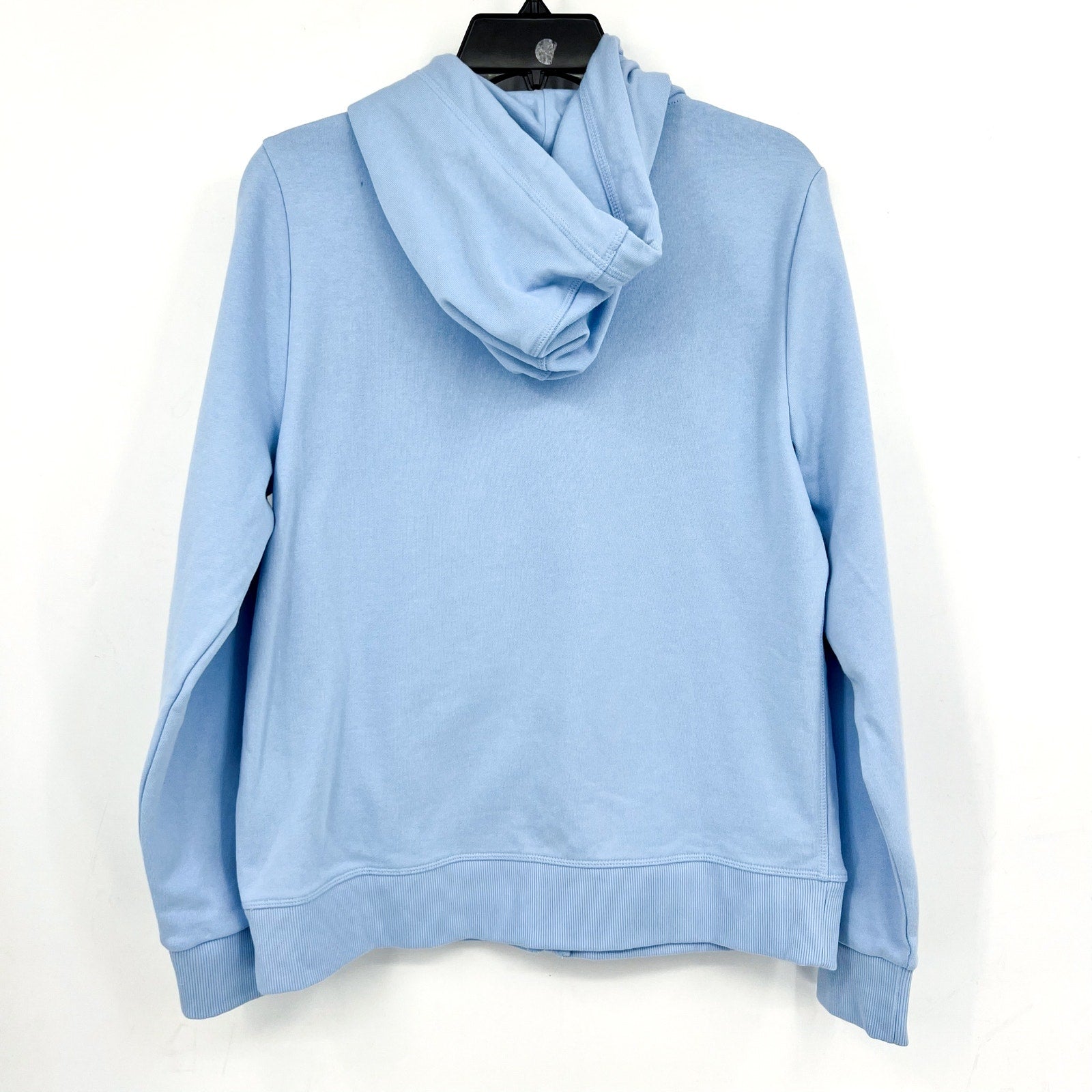 TOMMY HILFIGER Women's Flag Zip Hoodie Sweatshirt Medium Light Blue NWT