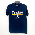 BreakingT Kyle Tucker Slugger Swing Houston Astros T-Shirt Small Navy Blue NWOT