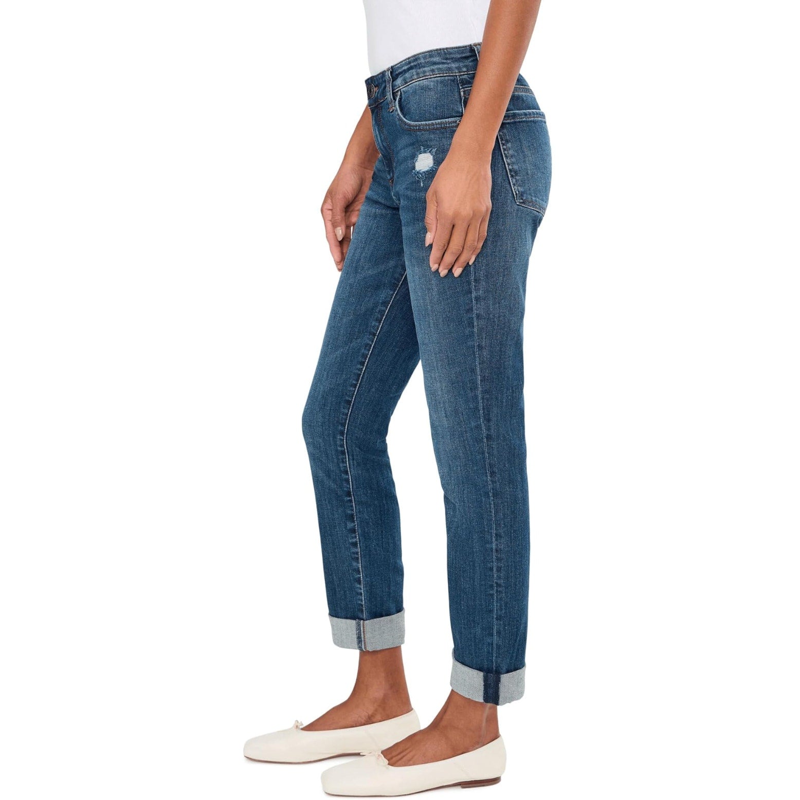 Kut from the Kloth Womens Catherine Boyfriend Jeans Size 8 Blue Medium Wash NWT