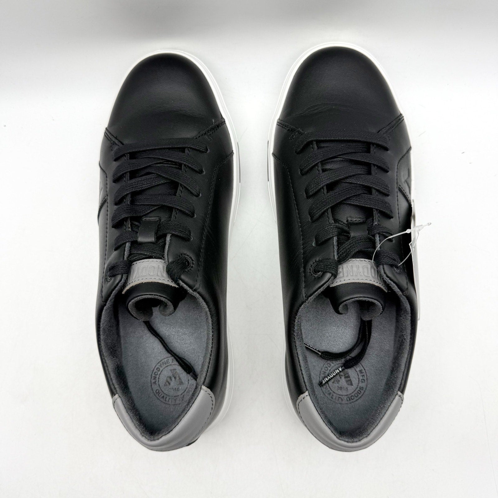 Anodyne Womens No. 27 Casual Sneakers US 8.5 M Black Leather NWT