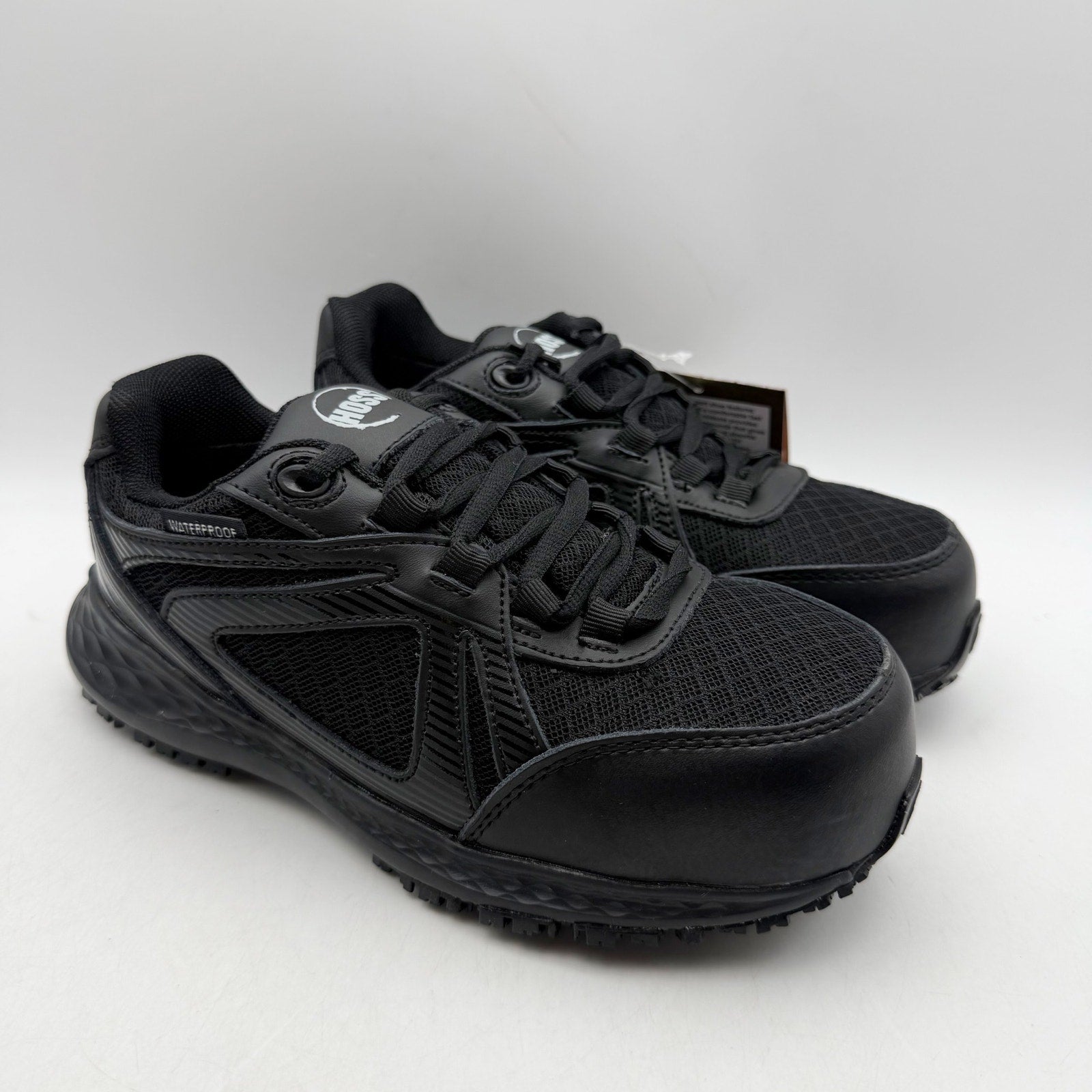 Hoss Womens Reno ll Comp Toe Work Sneakers US 4 EU 35 Black Waterproof NIB