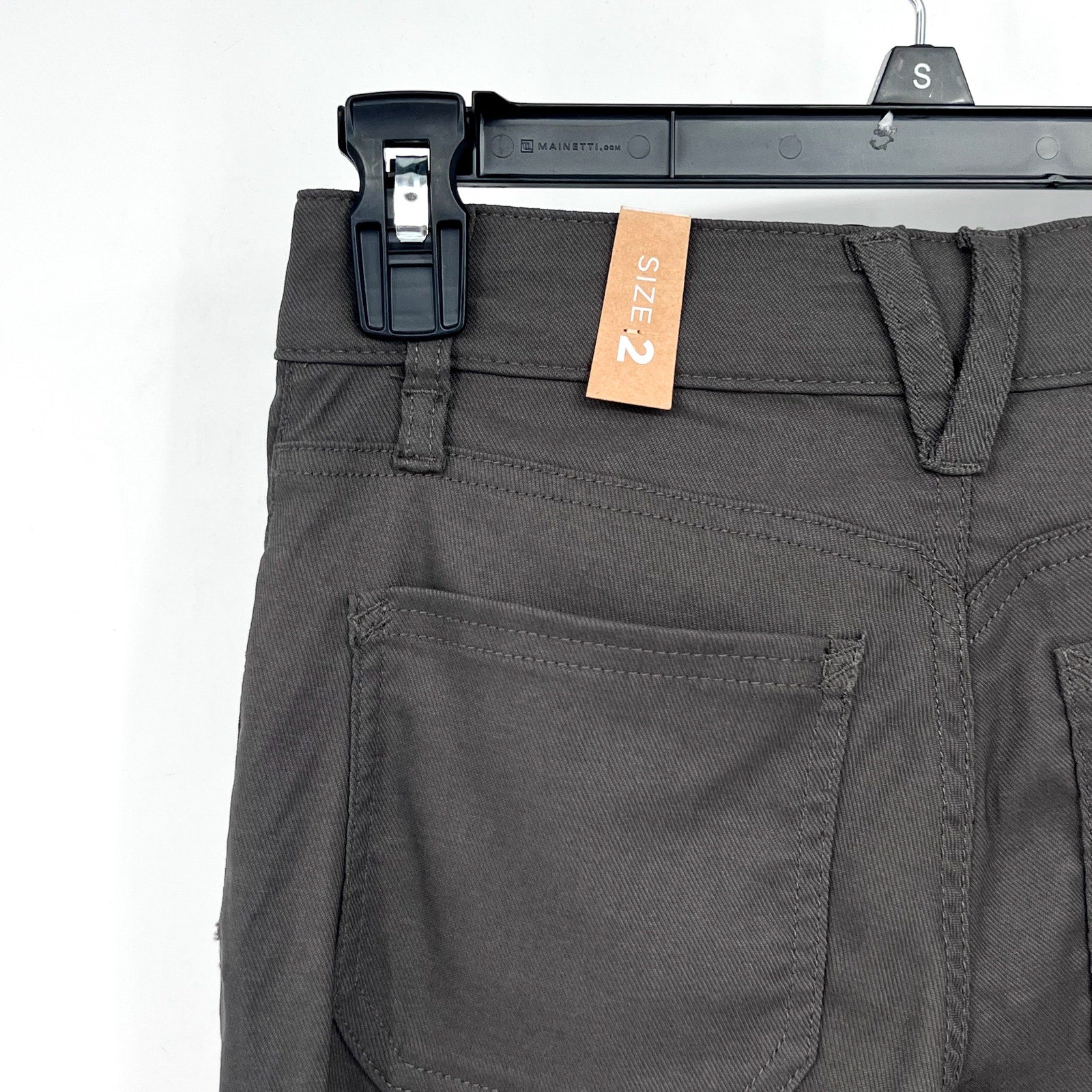 PRANA Women's Southport Skinny Stretch Pants Size 2 Gray Dark Iron Mid Rise NWOT