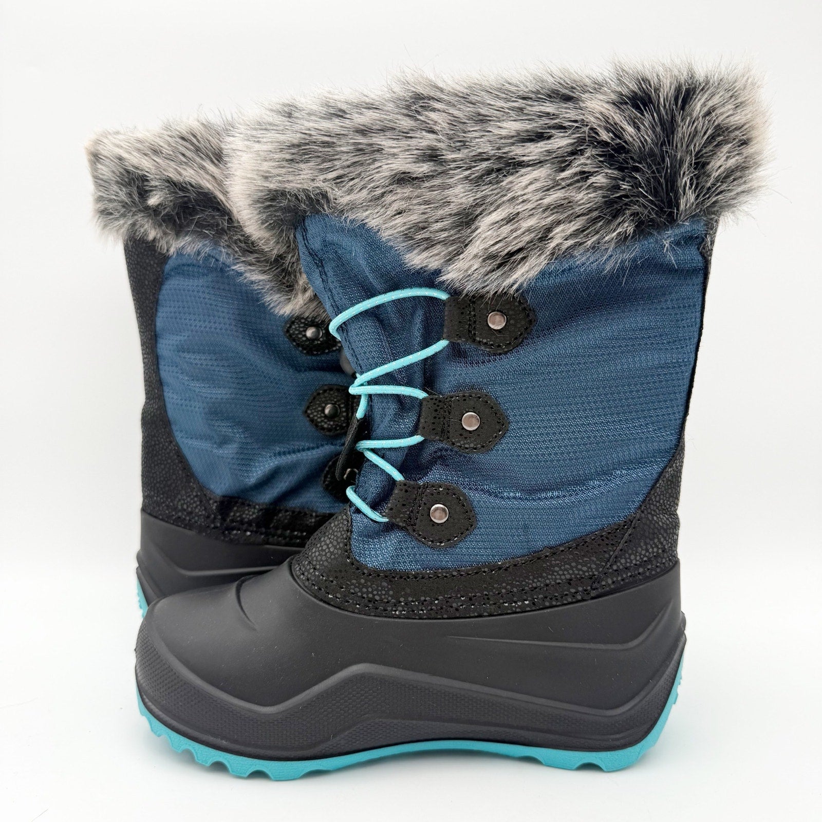 Kamik Kids Girls Powdery 3 Snow Boots US 12 EU 30 Navy Blue Black Waterproof NIB