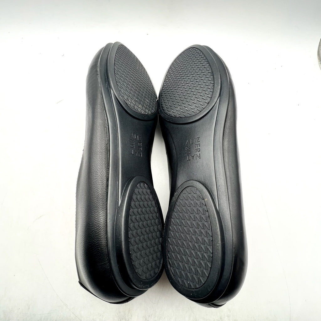 Naturalizer Womens Maxwell Ballet Flats US 7.5 Extra Wide WW Black Leather NIB