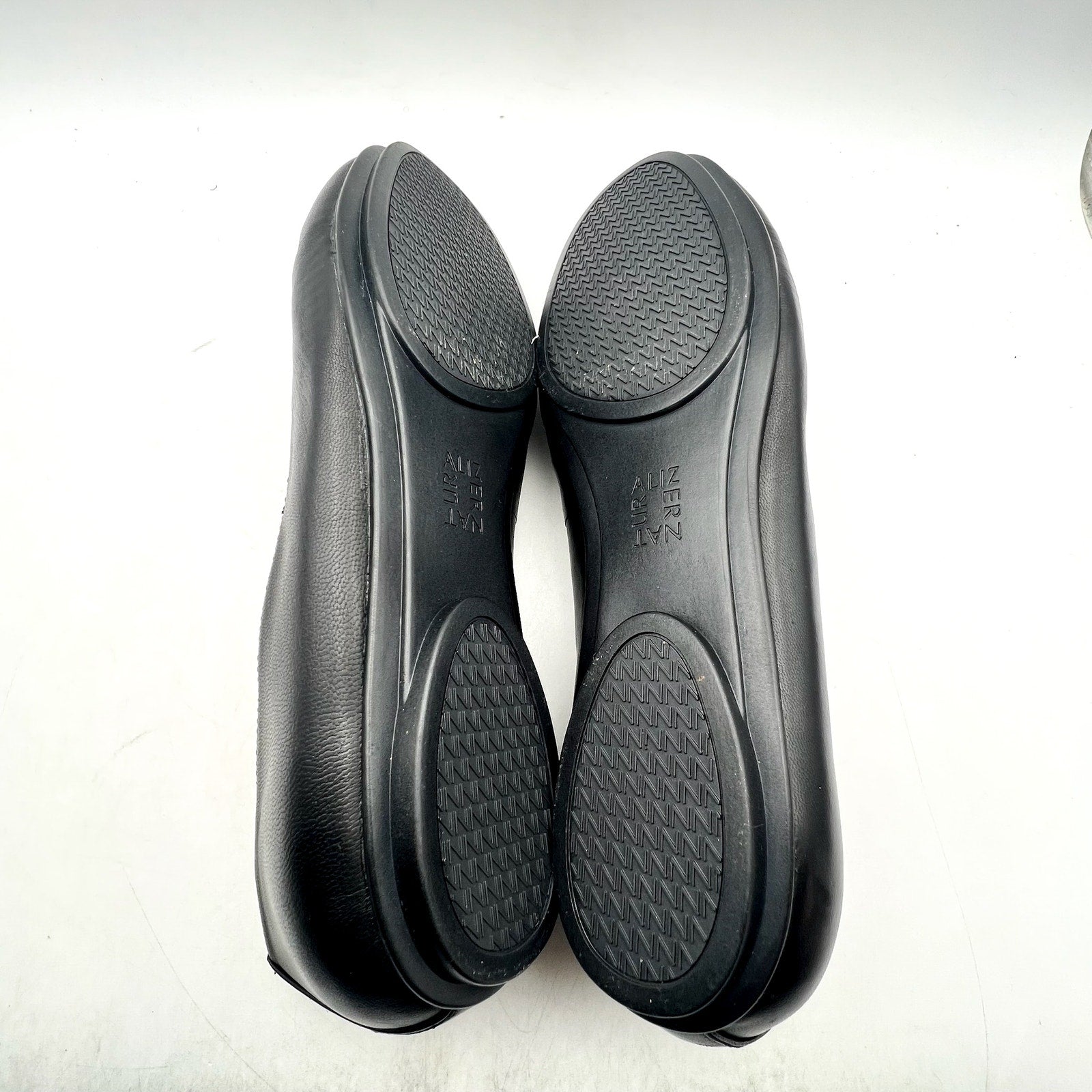 Naturalizer Womens Maxwell Ballet Flats US 7.5 Extra Wide WW Black Leather NIB