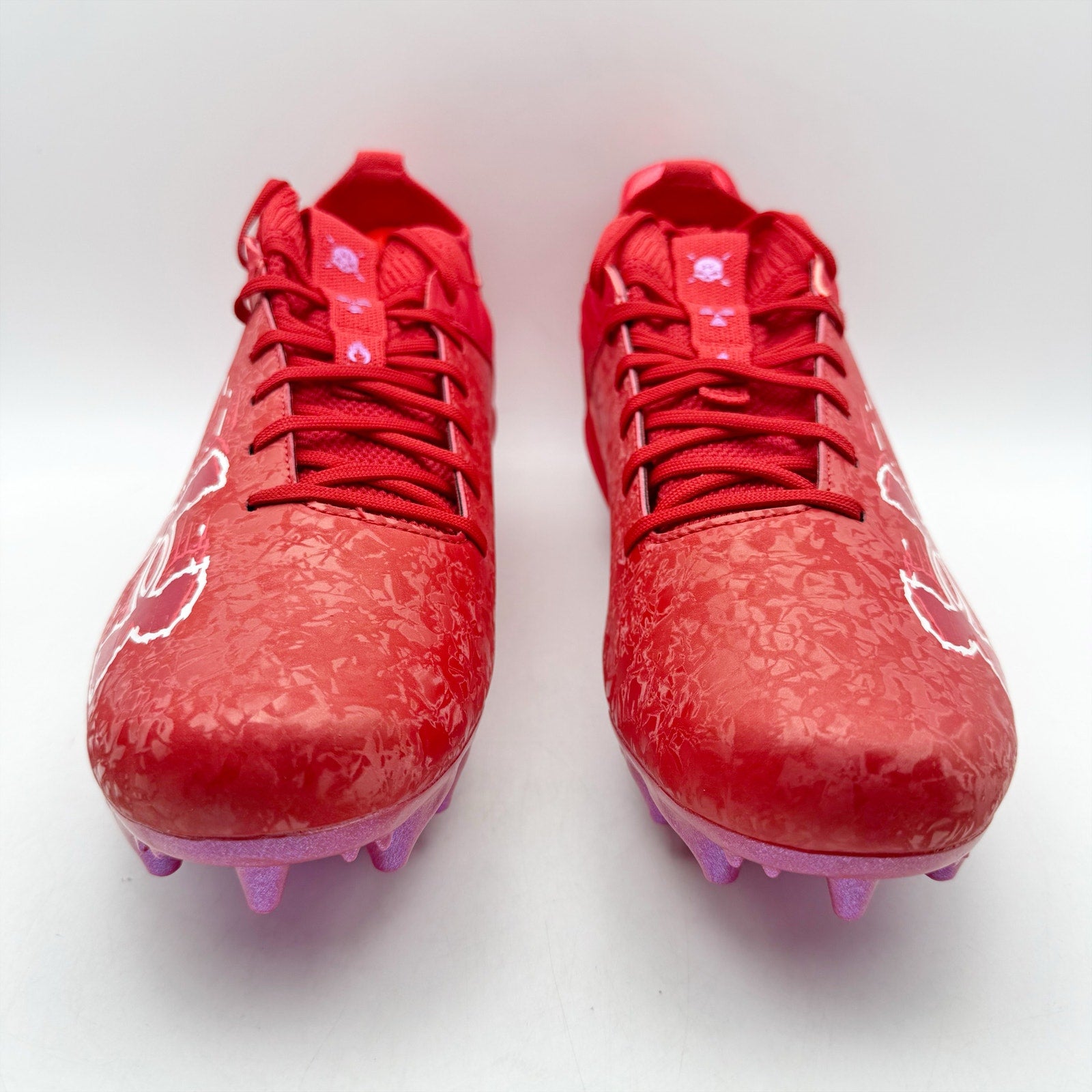 Under Armour Mens Blur 2 MC Suede Molded Football Cleats Size 8.5 Red NWOB