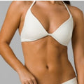 PRANA Women's Lexie Bikini Top XL White Horchata Ottoman Halter NWT