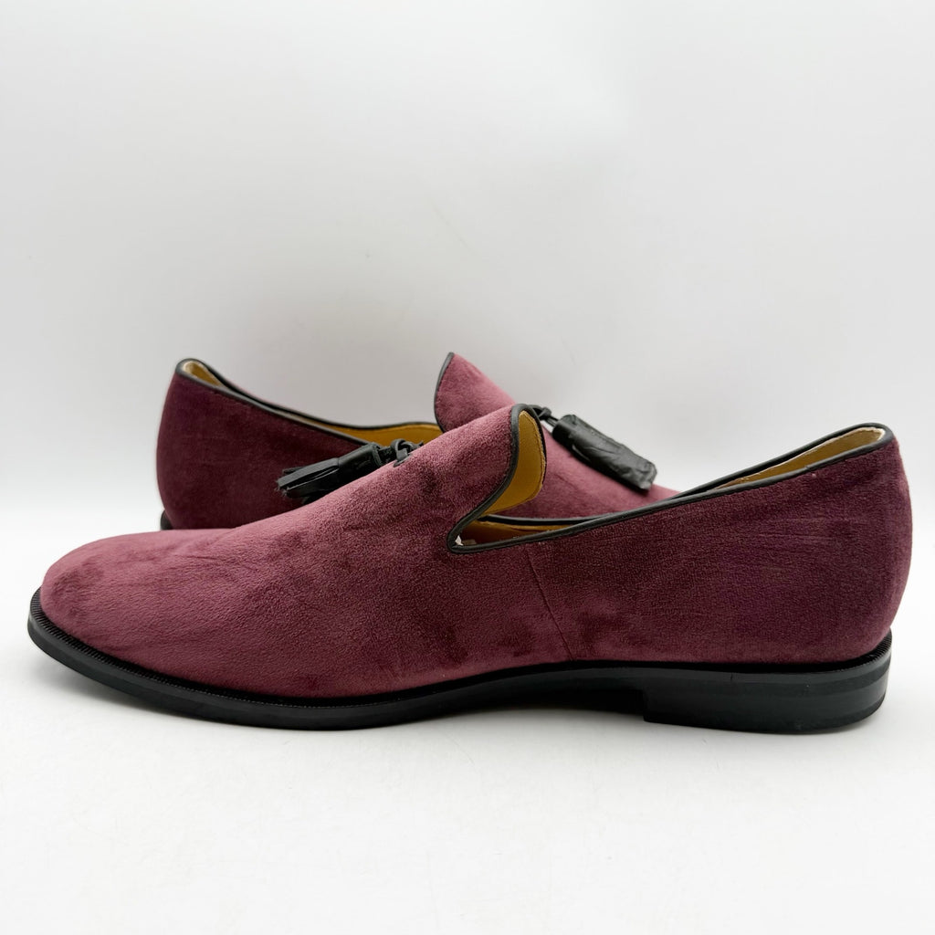 Sperry Mens Gold Exeter Tassel Loafers Size 10 Dark Red Burgundy Suede NWOB