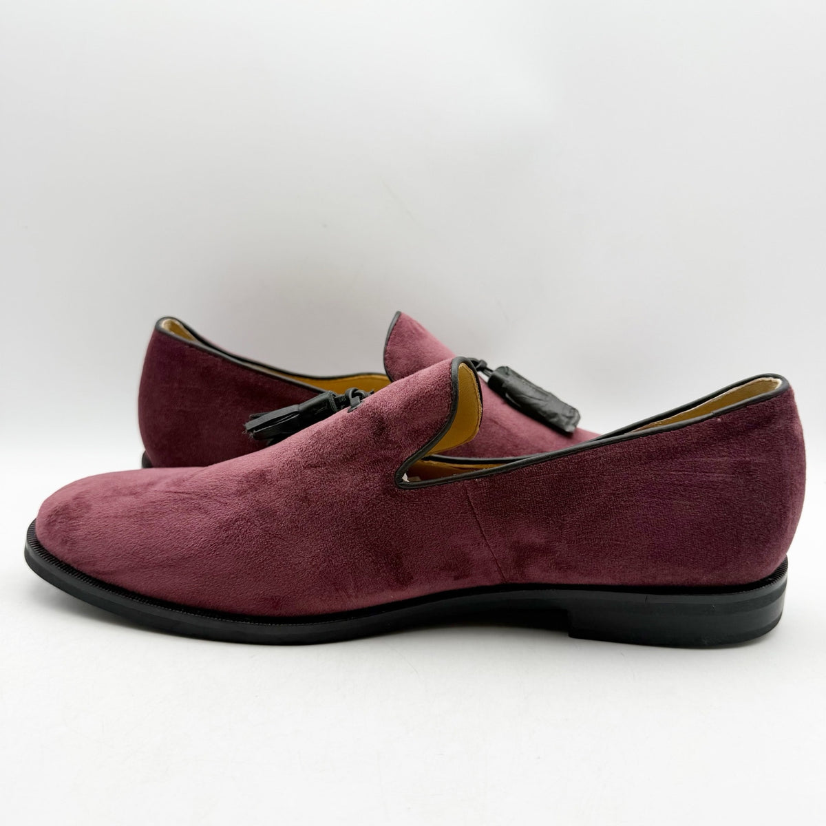 Sperry Mens Gold Exeter Tassel Loafers Size 10 Dark Red Burgundy Suede NWOB