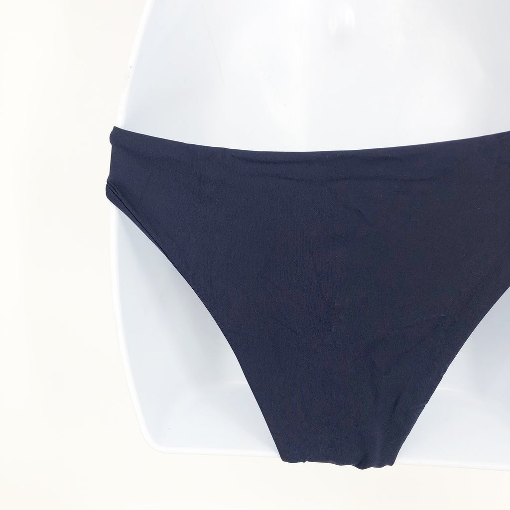 ANDIE SWIM The Cheeky Bottom Bikini Bottom XS Navy Blue Mid Rise NWT