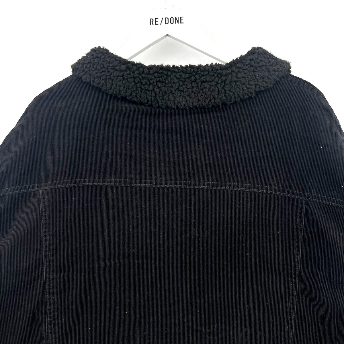 JOHNNY BIGG Men's Corduroy Sherpa Shacket Size 7XL Black Long Sleeve NWOT