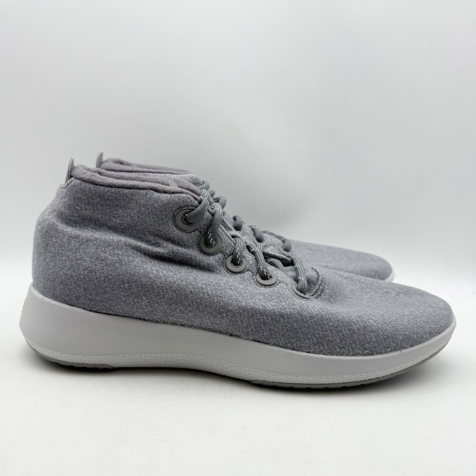 Allbirds Mens Wool Runner-up Mizzles Sneakers US 12 Grey High Tops NWOB