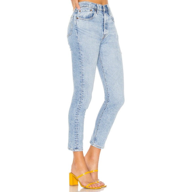 LEVI'S Women's 501 Skinny Jeans 25x28 US 0 Blue Tango Light 29502-0117 NWT