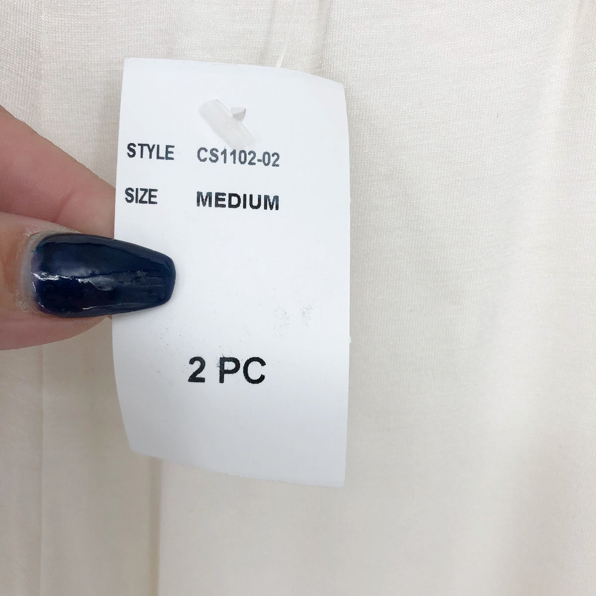 EVERYDAY RITUAL Women's Pajamas Set Medium Cream Knit Henley Jogger Stretch NWT