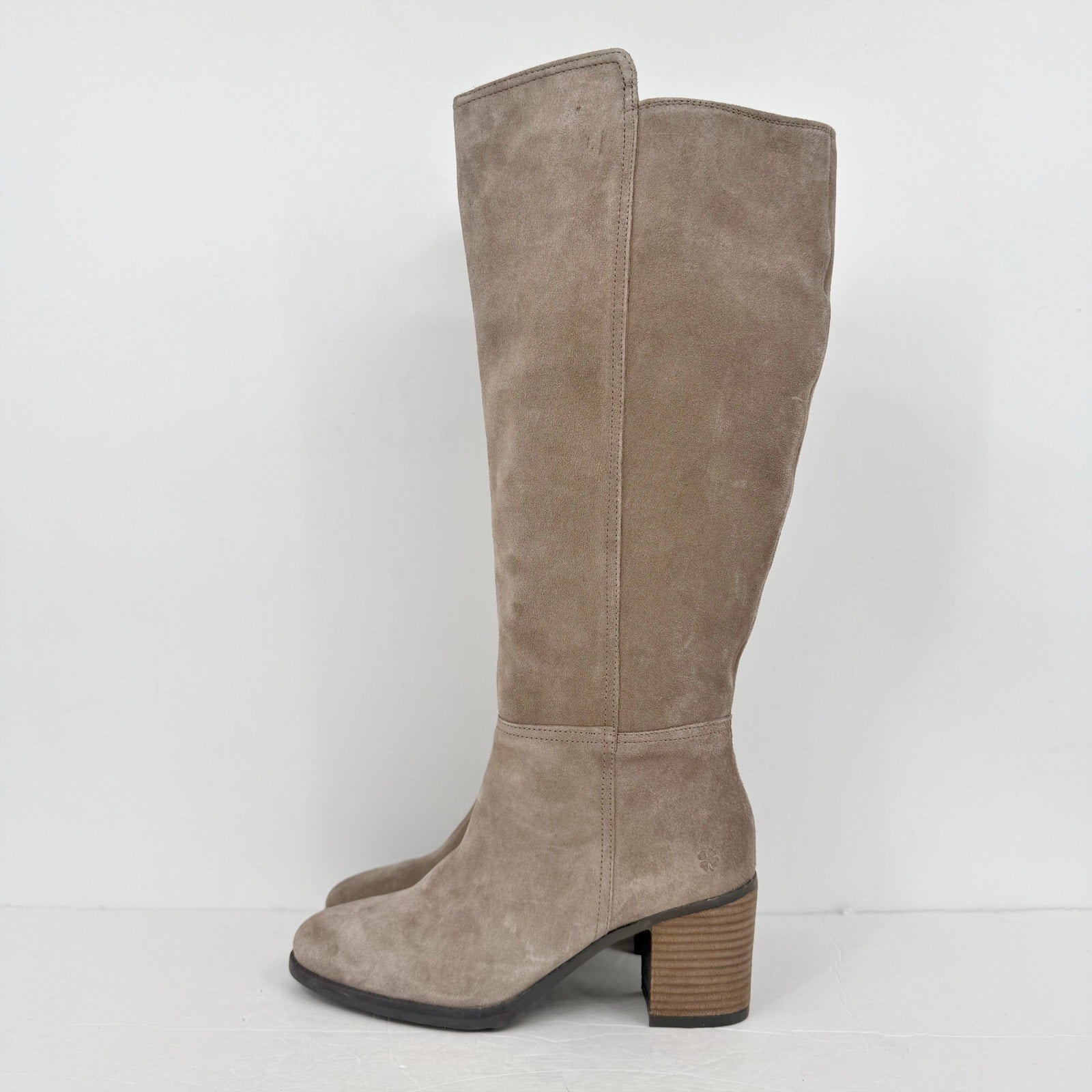 Lucky Brand Womens Bonnay Knee High Boot US 8 Wide EU 39 XW CALF Brown Suede NIB