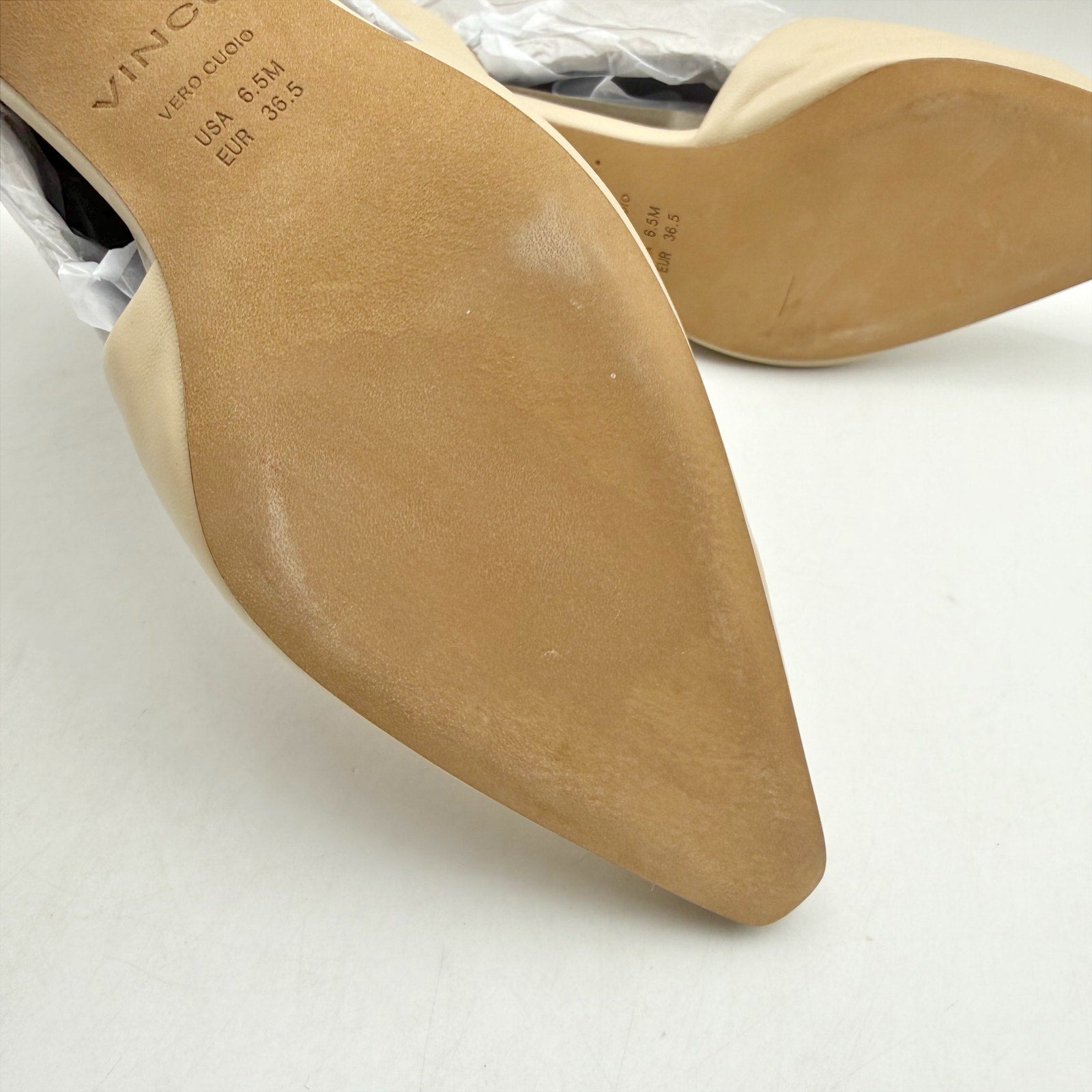 Vince Womens Sarai Pumps US 6.5 M EU 36.5 Sand Beige Leather NIB