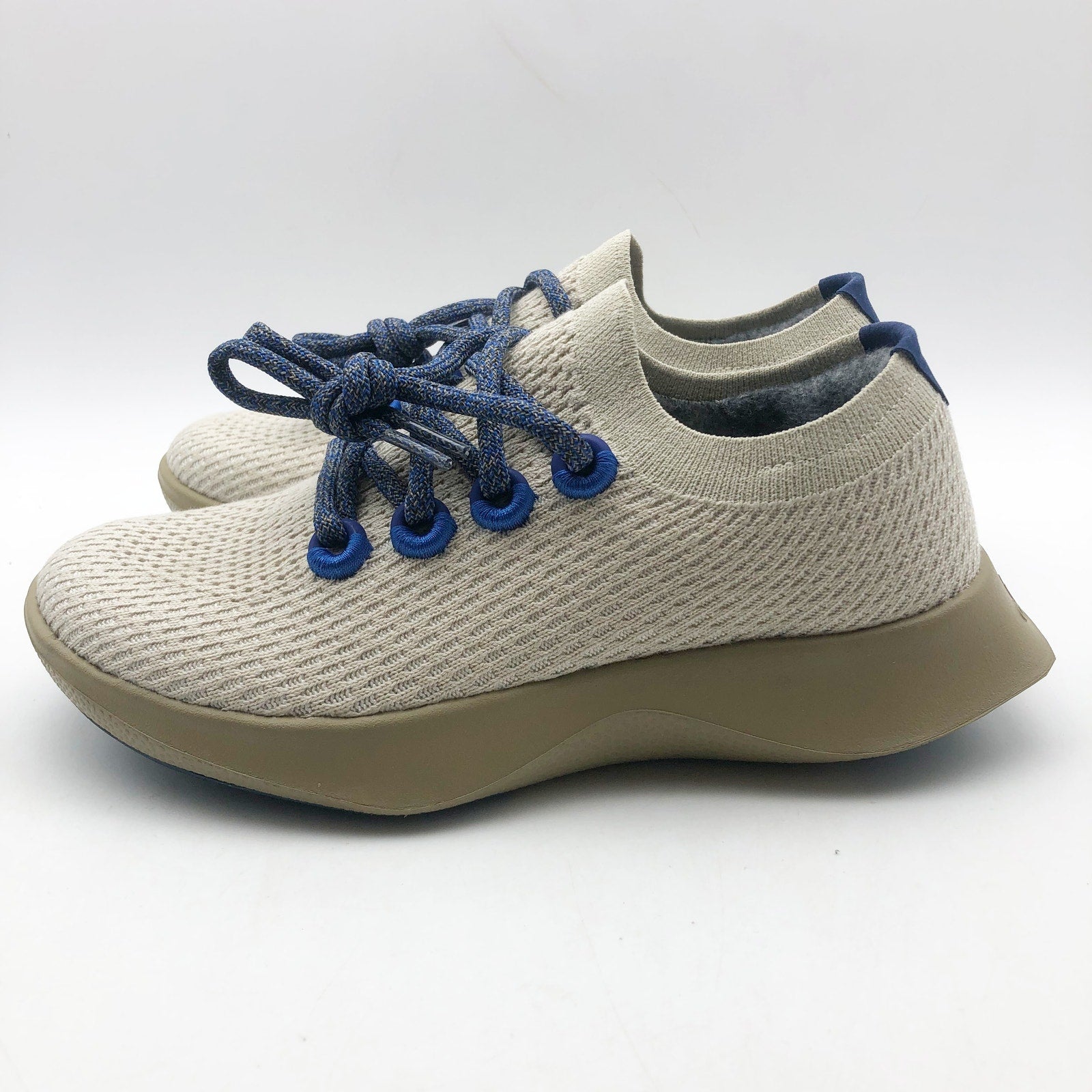 AllBirds Womens Tree Dasher 1 Casual Sneakers Size 5.5 Seek Beige Blue NIB