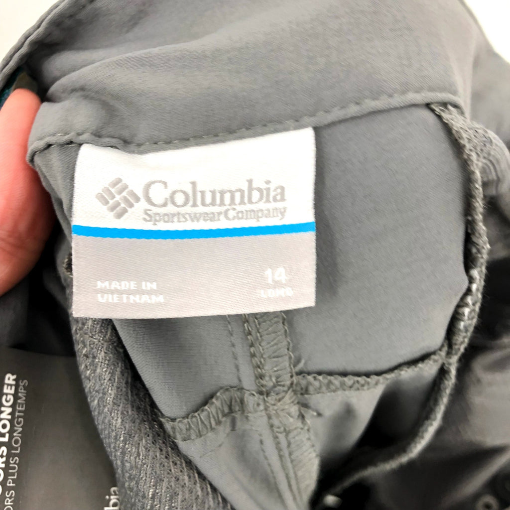 COLUMBIA Womens Saturday Trail Hiking Trousers Size 14 City Grey Roll Up Leg NWT