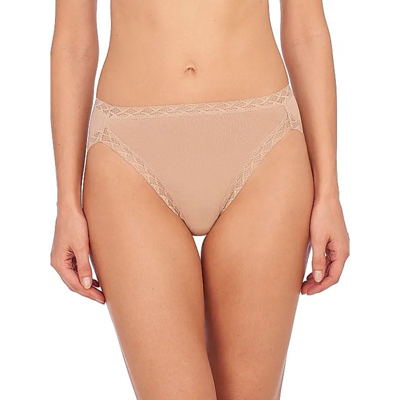 NATORI Womens Bliss French Cut Brief 3-Pack Panties Large Black, Cafe, White NWT